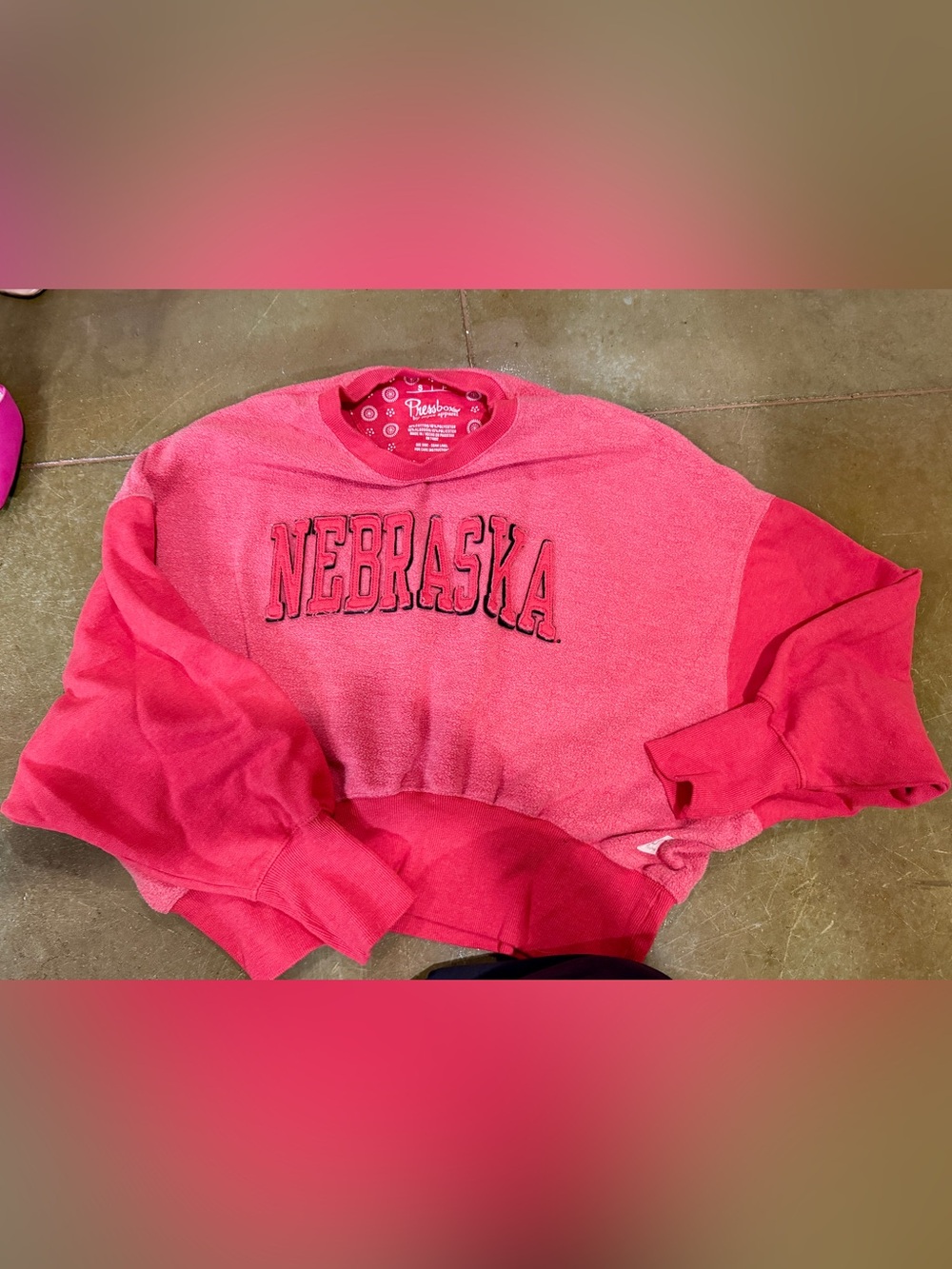 Nebraska ❤️⭐️Red Cropped Crewneck Sweatshirt - size small - NWOT
